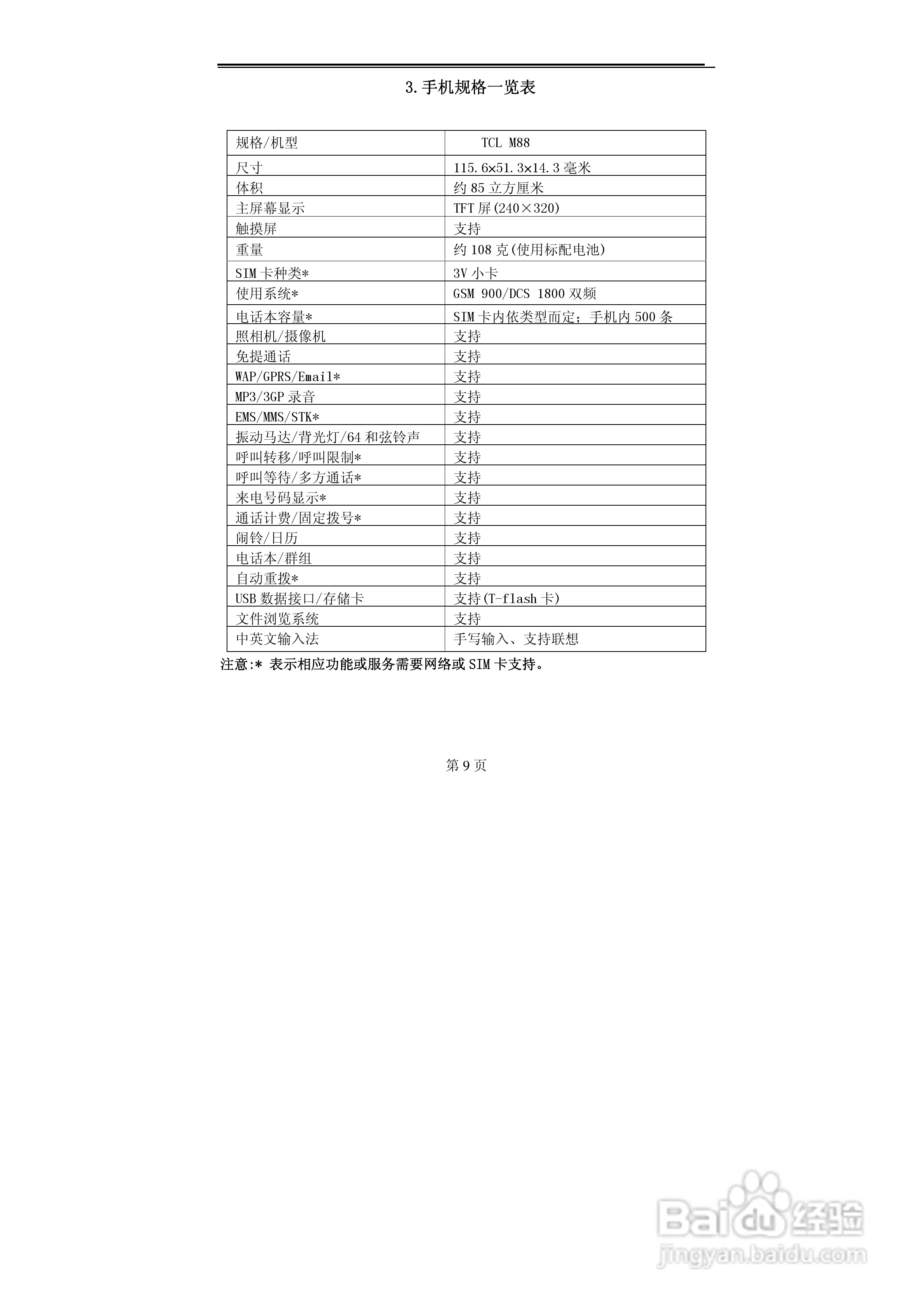 TCL M88手机使用说明书:[1]