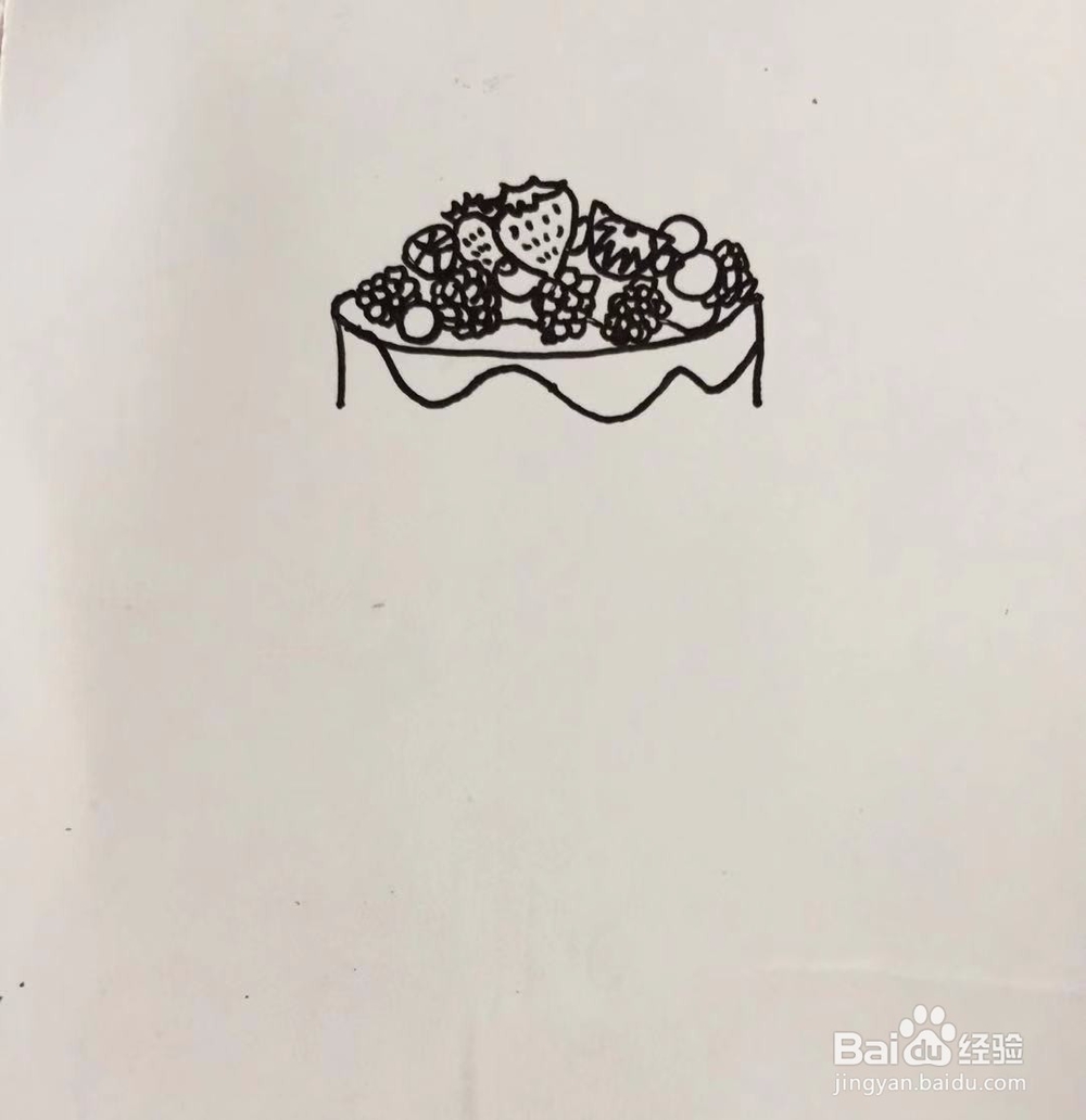 茉莉手绘之生日蛋糕