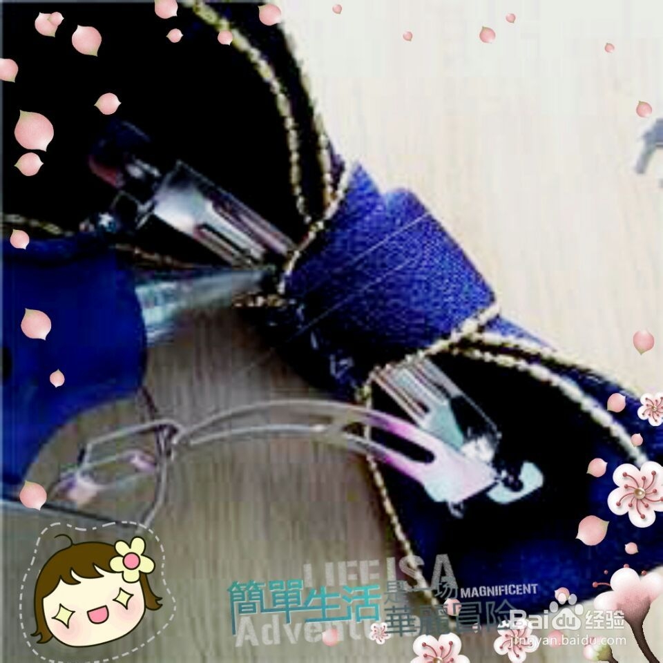 手工发夹~~毛呢蝴蝶结