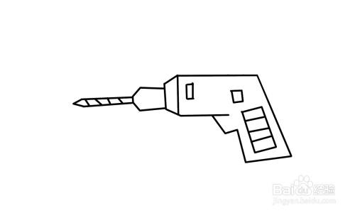 简笔画手电钻怎么画？