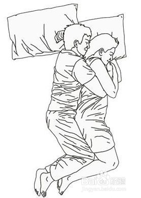 研究睡觉身体语言的专家表示"通常,丈夫是拥抱者.