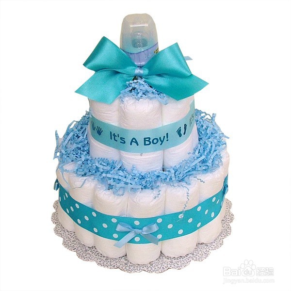 流行的婴儿礼物！制作“尿布蛋糕”