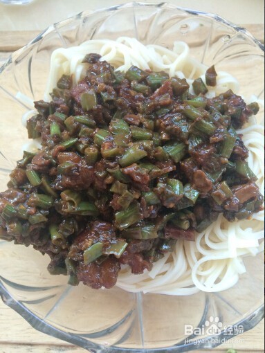 {太阳美食分享}好吃的快手长豆角拌面