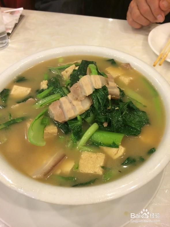 家常五花肉小白菜冻豆腐粉