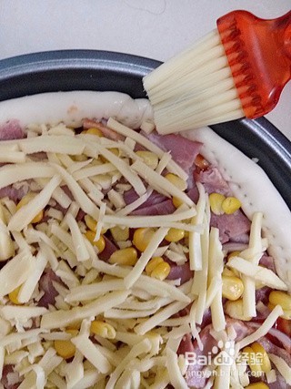 培根玉米粒披萨