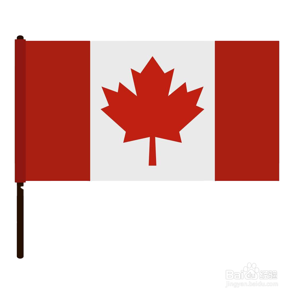 加拿大国家国旗简笔画图片