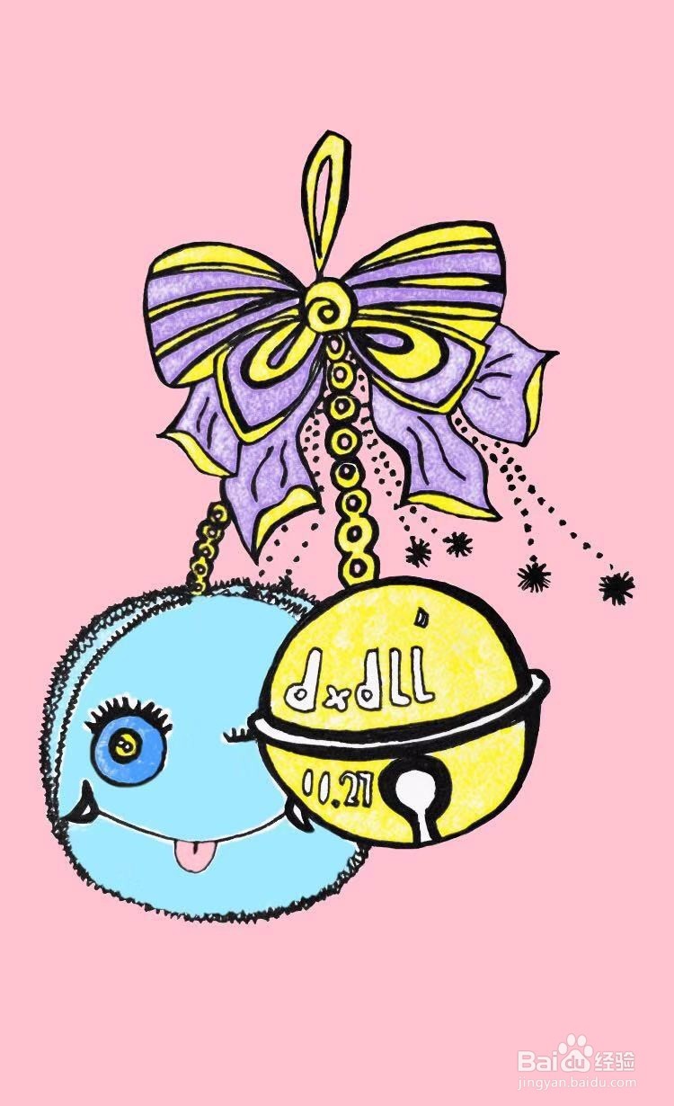 茉莉蜡笔手绘之挂饰