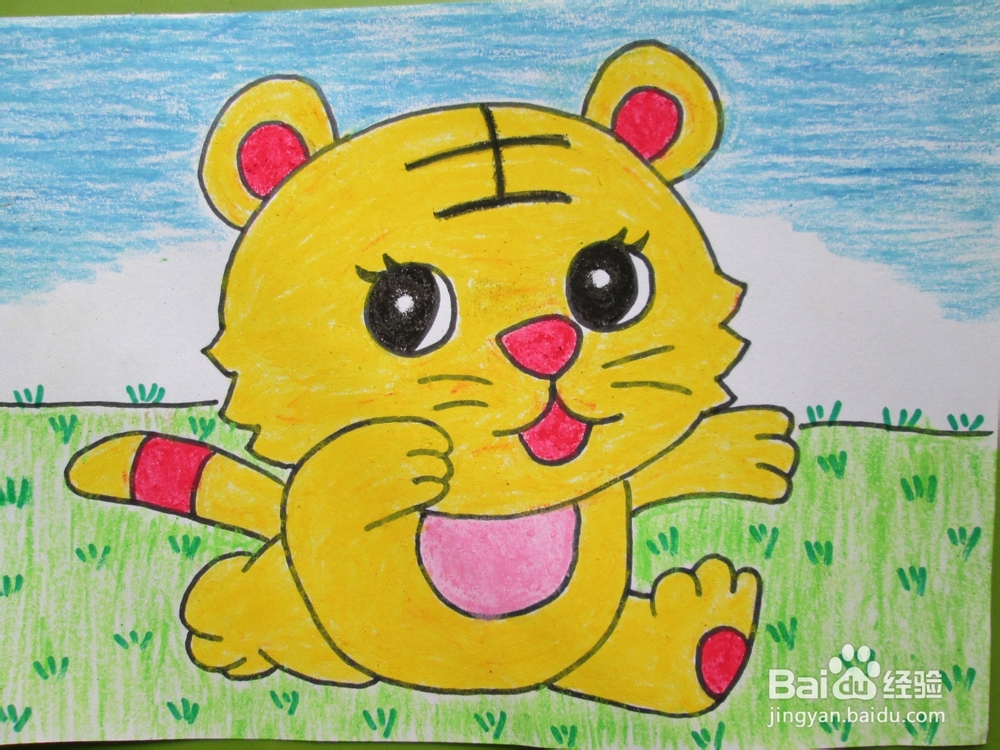 <b>儿童学画小动物：[6]老虎的画法</b>