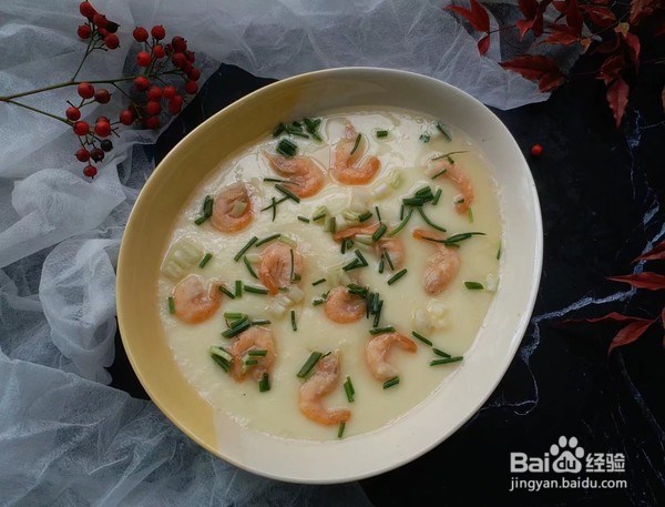 家常菜-虾仁蒸蛋