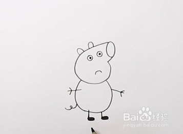 如何画小猪佩奇的简笔画