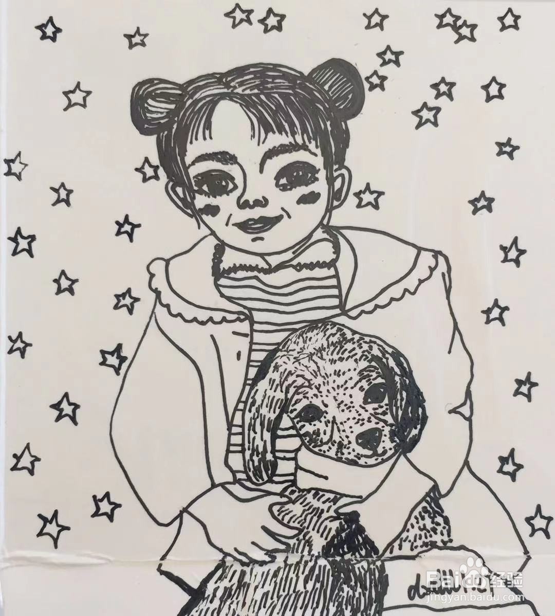 插画教程之艾莎与宠物狗