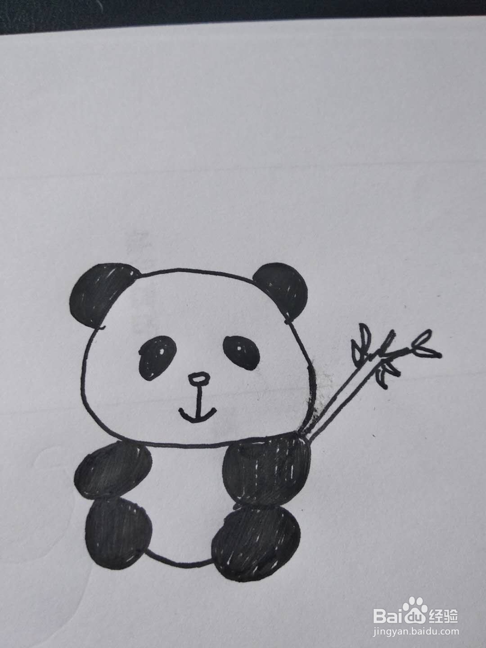 憨态可掬小熊猫简笔画教程