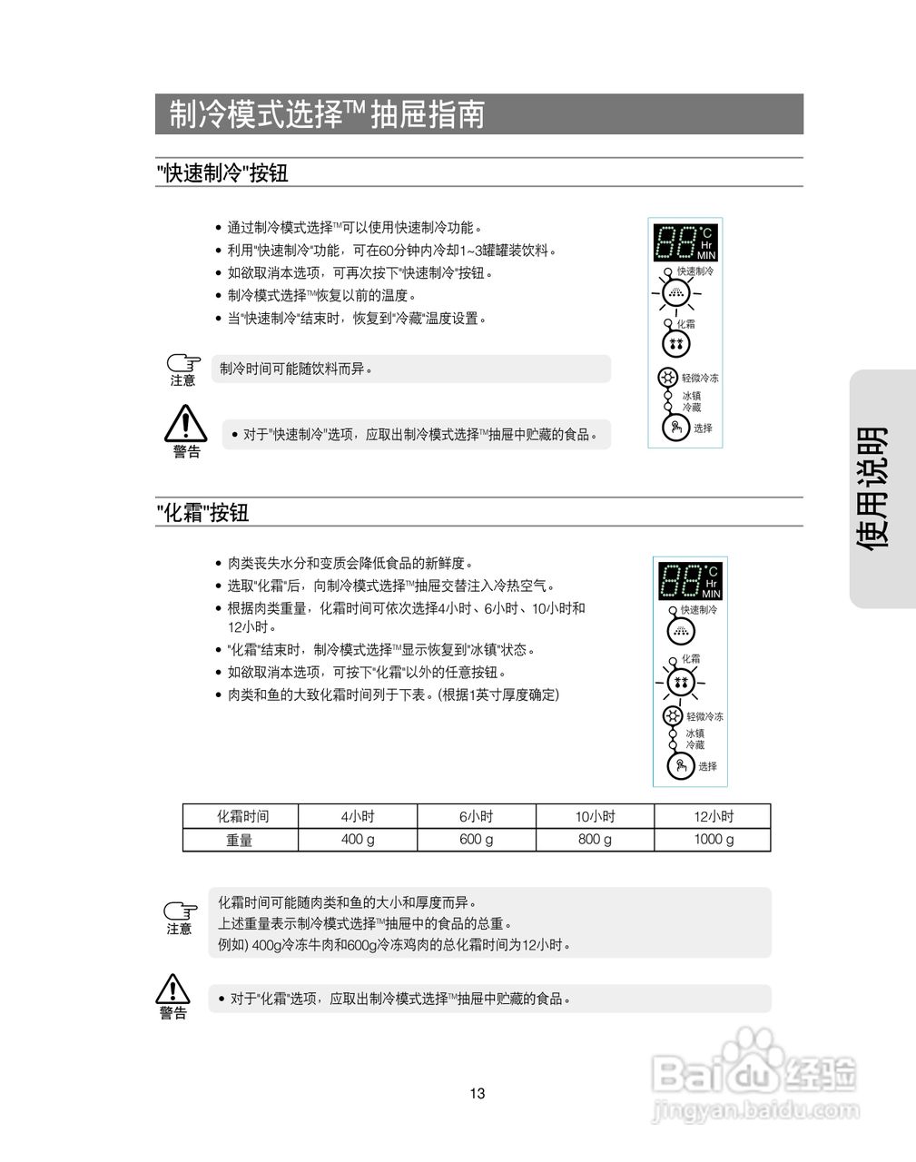 三星RS24KLDW电冰箱使用说明书:[2]