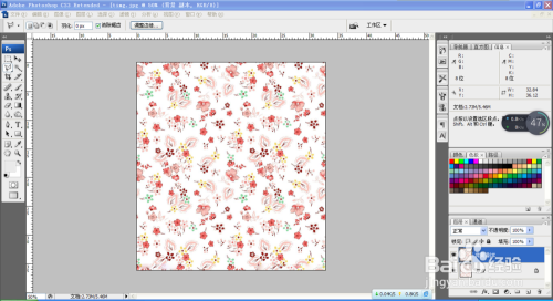 如何在PS中选用消失点滤镜工具设计沙发花纹