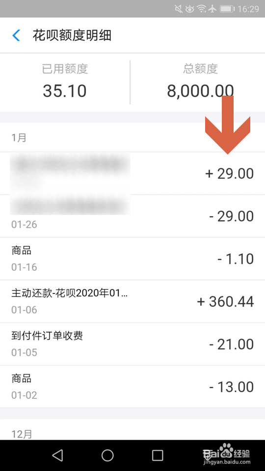 如何查看支付宝花呗的资金明细