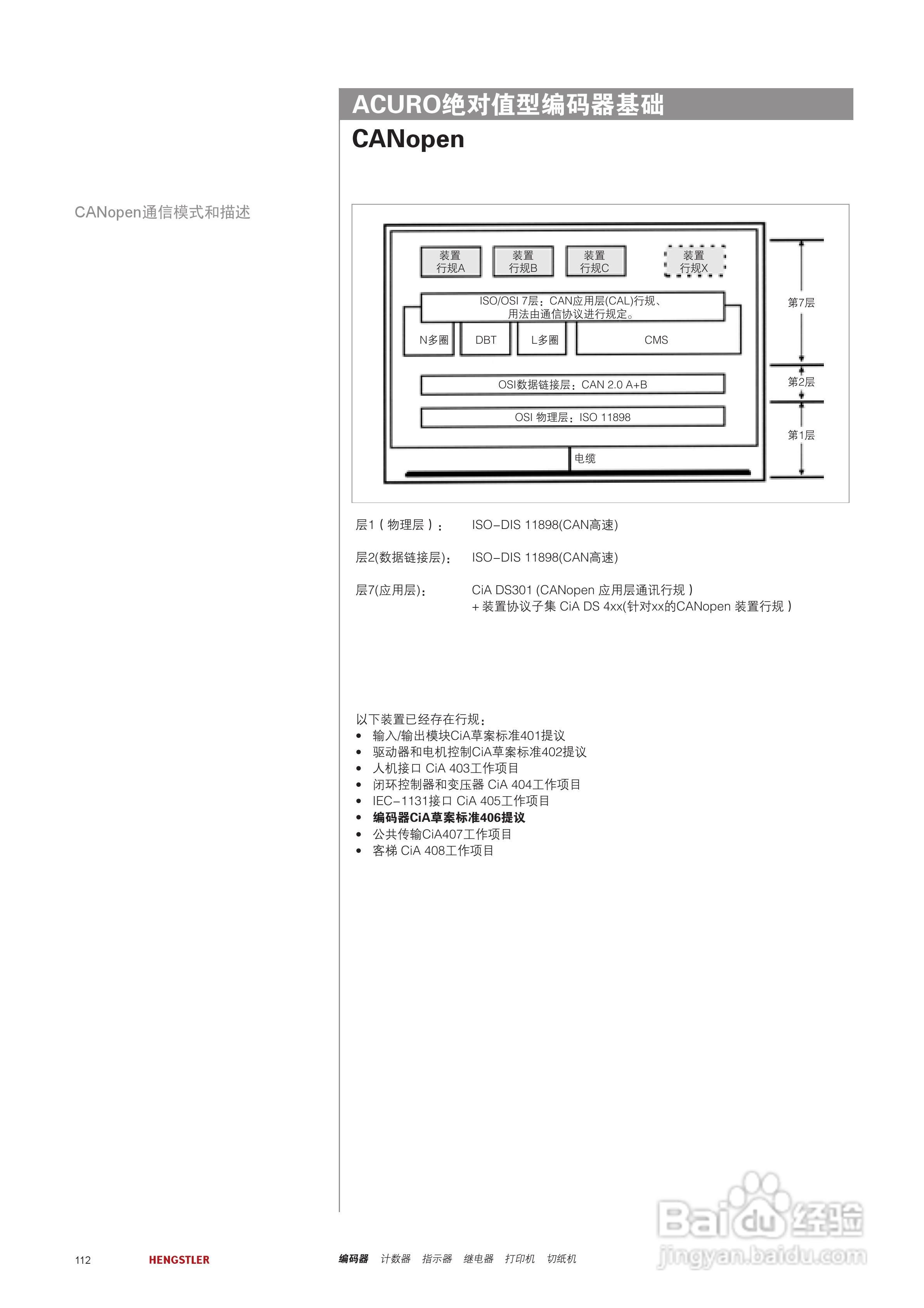 Hengstler 绝对值型编码器产品说明书:[12]