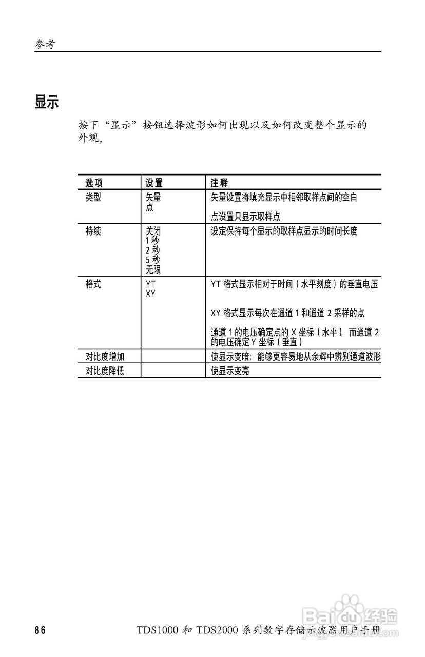 泰克TDS2024数字存储示波器用户手册:[11]