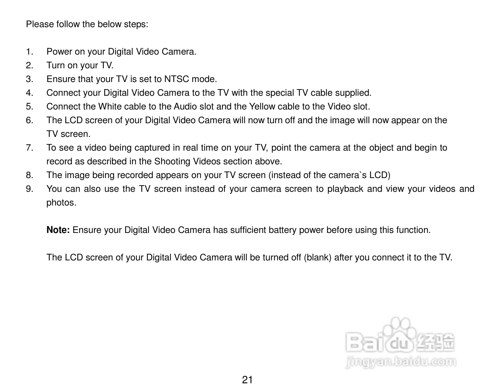 Vivitar DVR 410摄像机使用说明书:[3]
