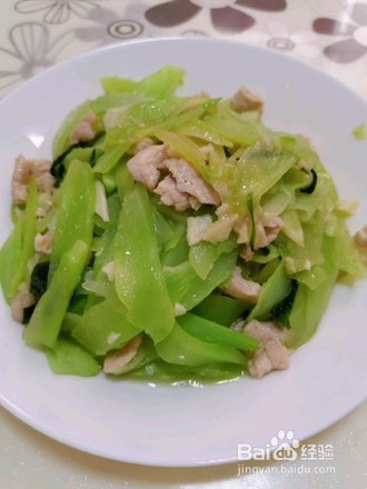 莴笋炒肉的做法