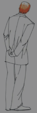 手绘：远景绘制男性人物