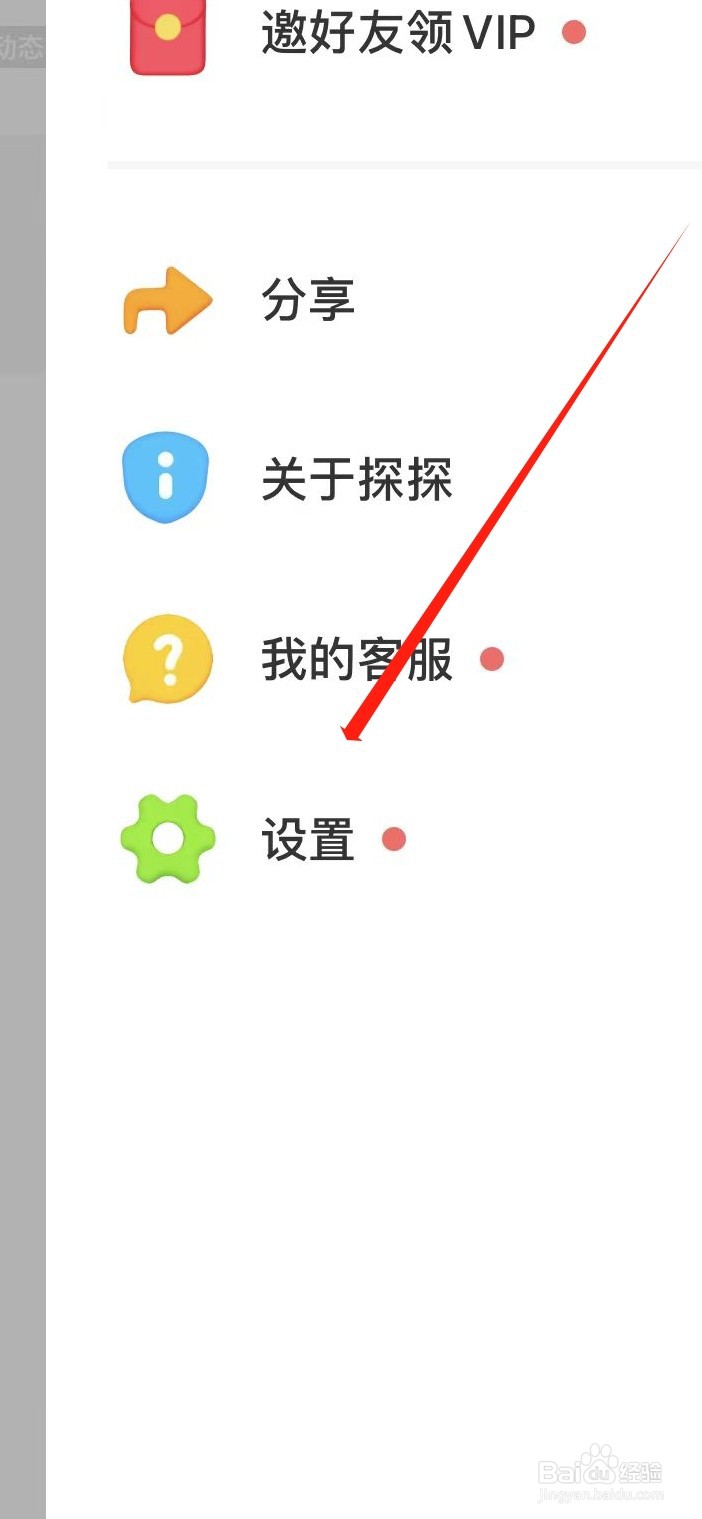 探探怎样查看隐私特权