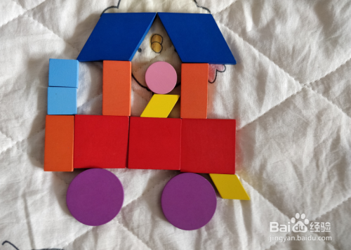 用几何形状怎么拼一辆叉车?