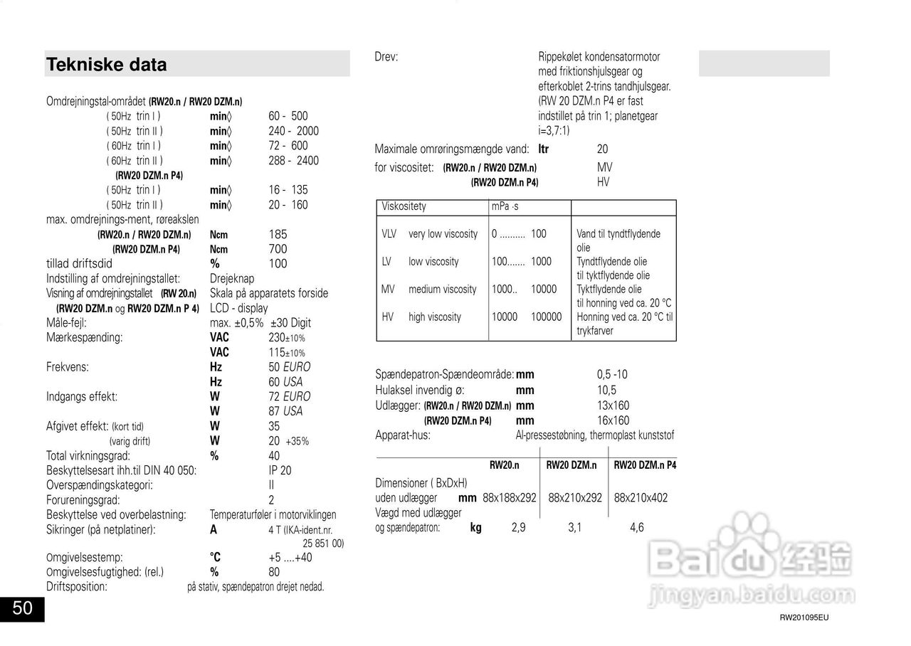 IKA RW 20 DZM.n 顶置式机械搅拌器使用说明书:[5]