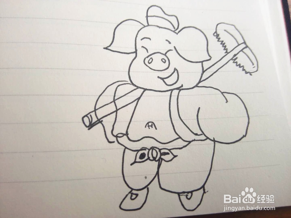 简笔画之猪八戒