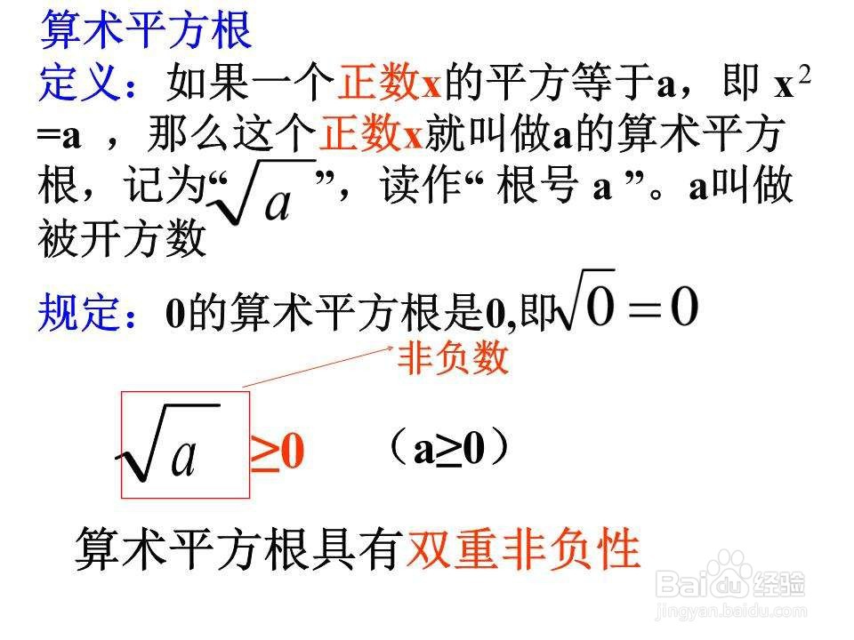 初一数学如何学好平方根和算术平方根