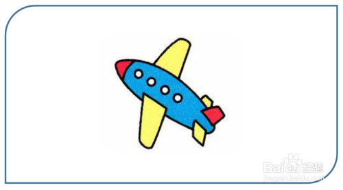 第六步, 给飞机涂上喜欢好看的颜色即可完成.