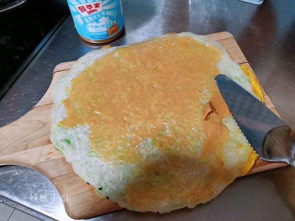 #四季宝蓝小罐#花生酱鸡蛋早餐饼