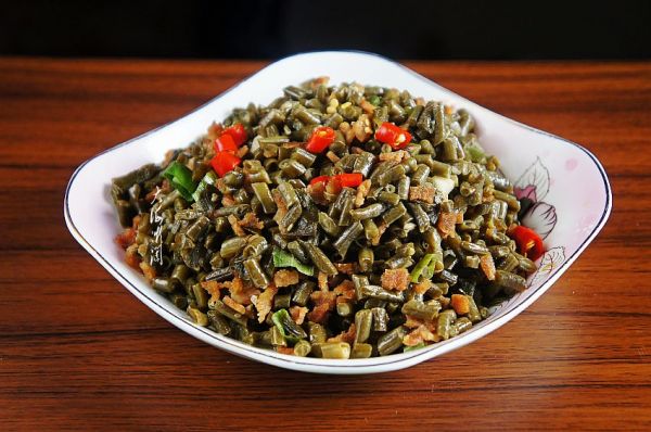 培根肉炒酸豆角