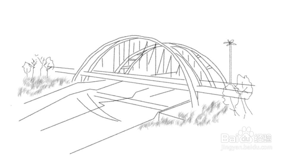 合肥特色建筑桥的简笔画