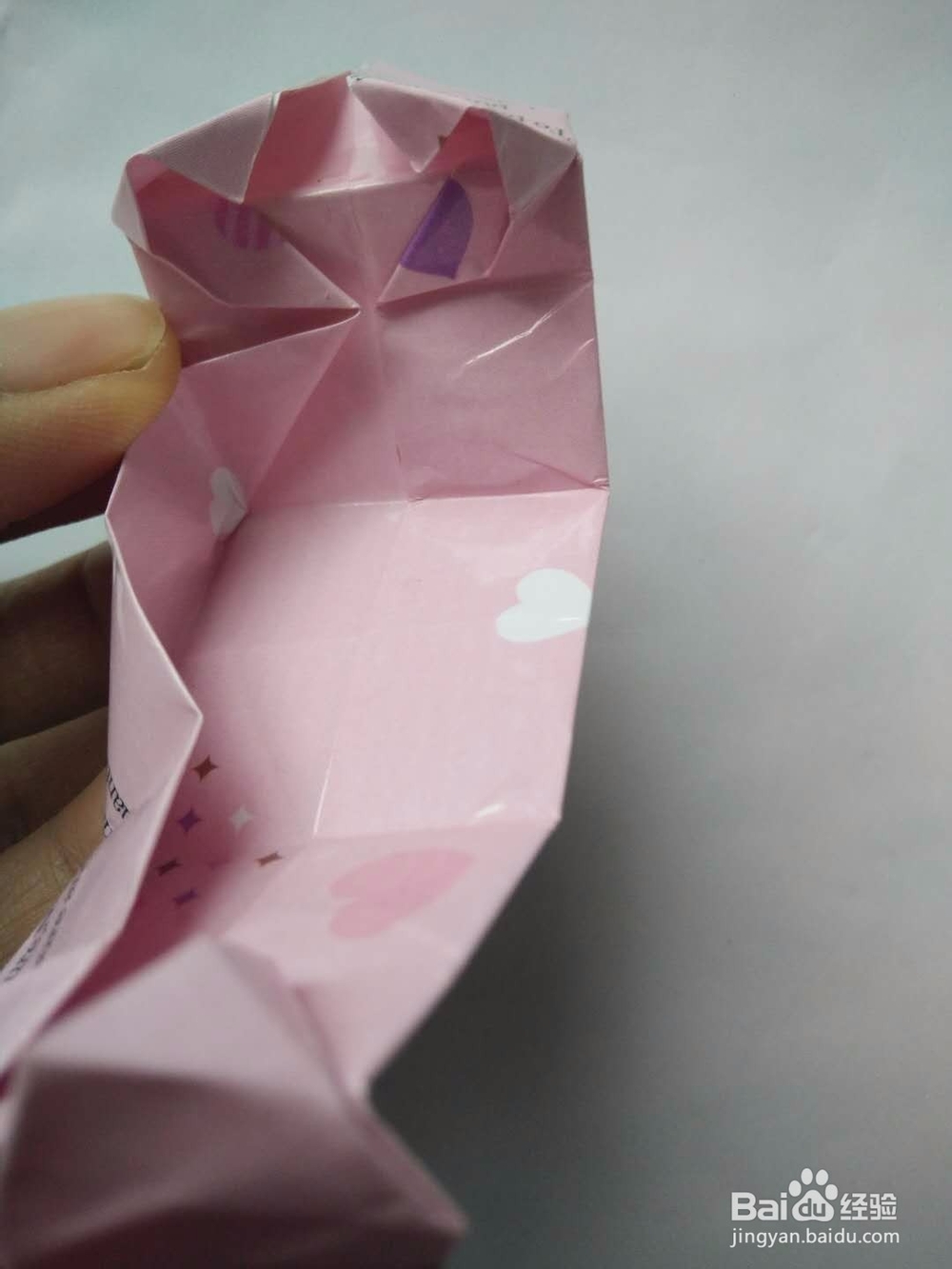 双爱心收纳盒的折法