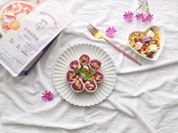 燕麦紫薯吐司卷