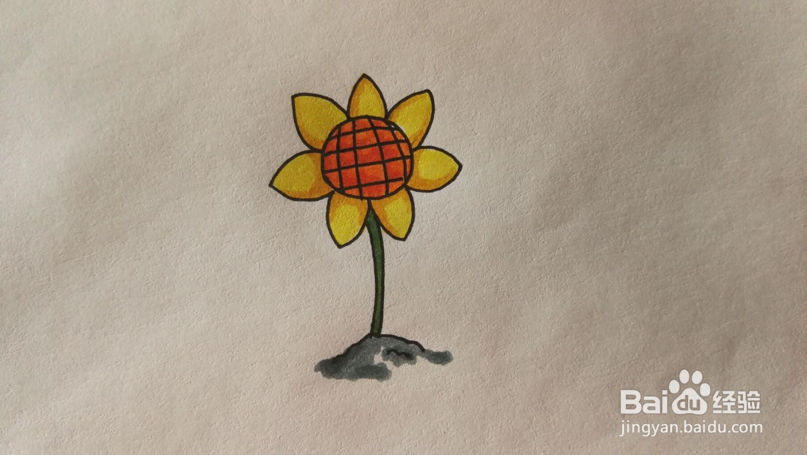 #经验分享官#向日葵简笔画