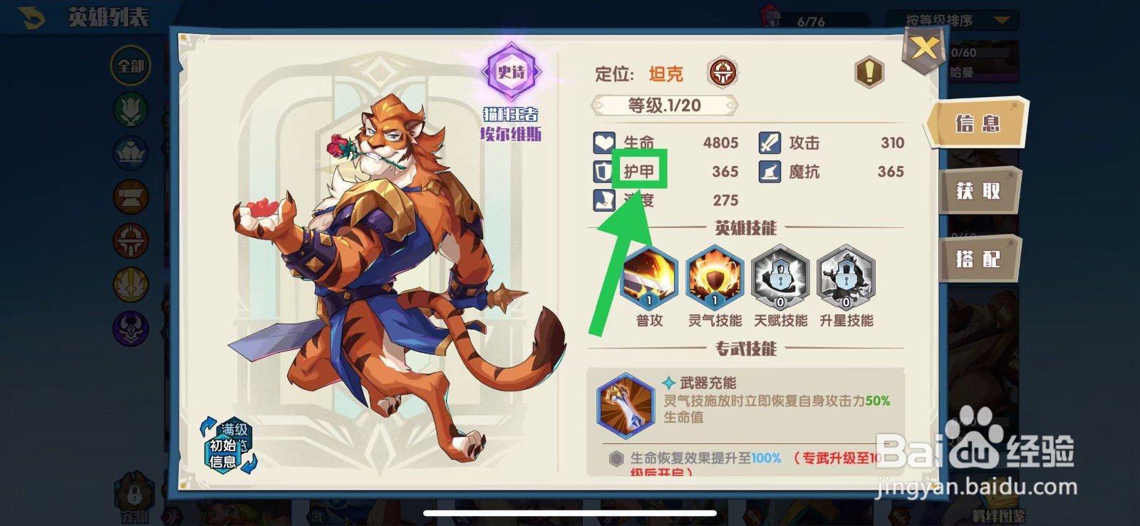 奇缘之旅怎么查看埃尔维斯的护甲