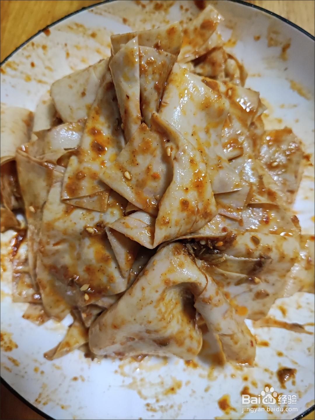 蘸料涮豆皮的做法