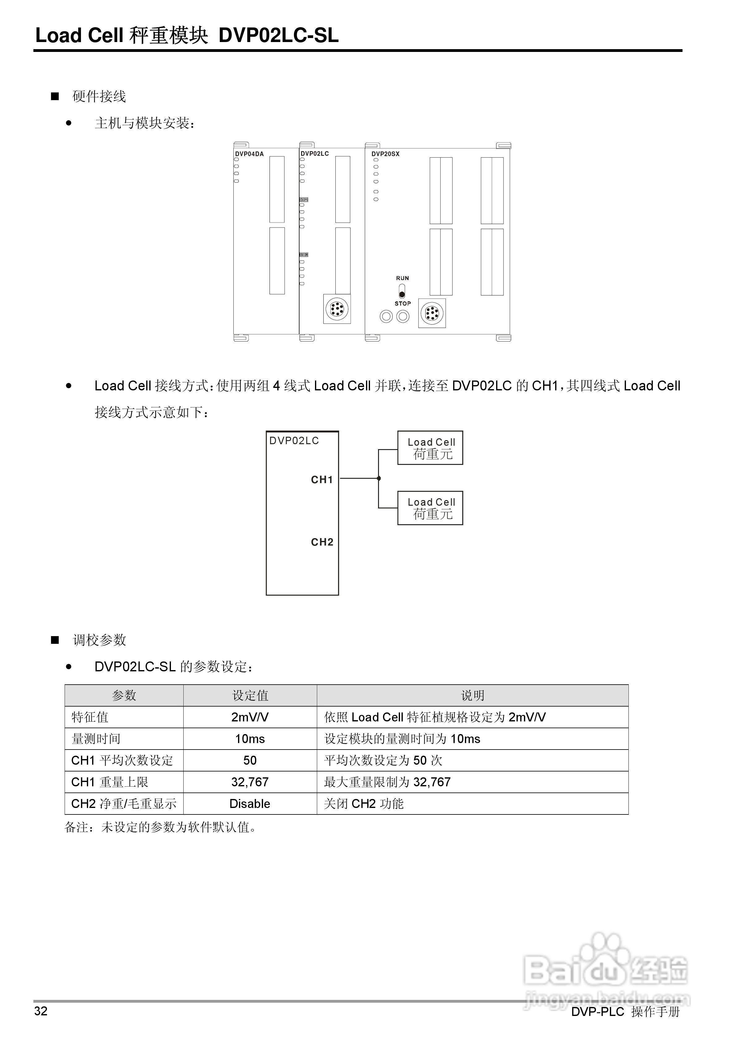 台达DVP02LC-SL Load Cell秤重模組操作手冊:[4]
