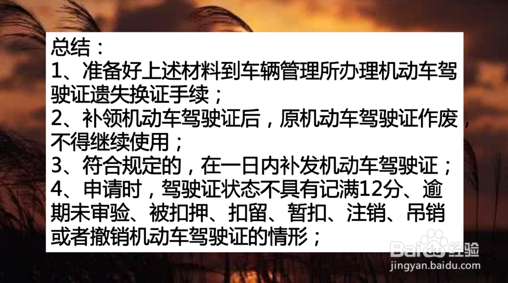 驾驶证怎么补办