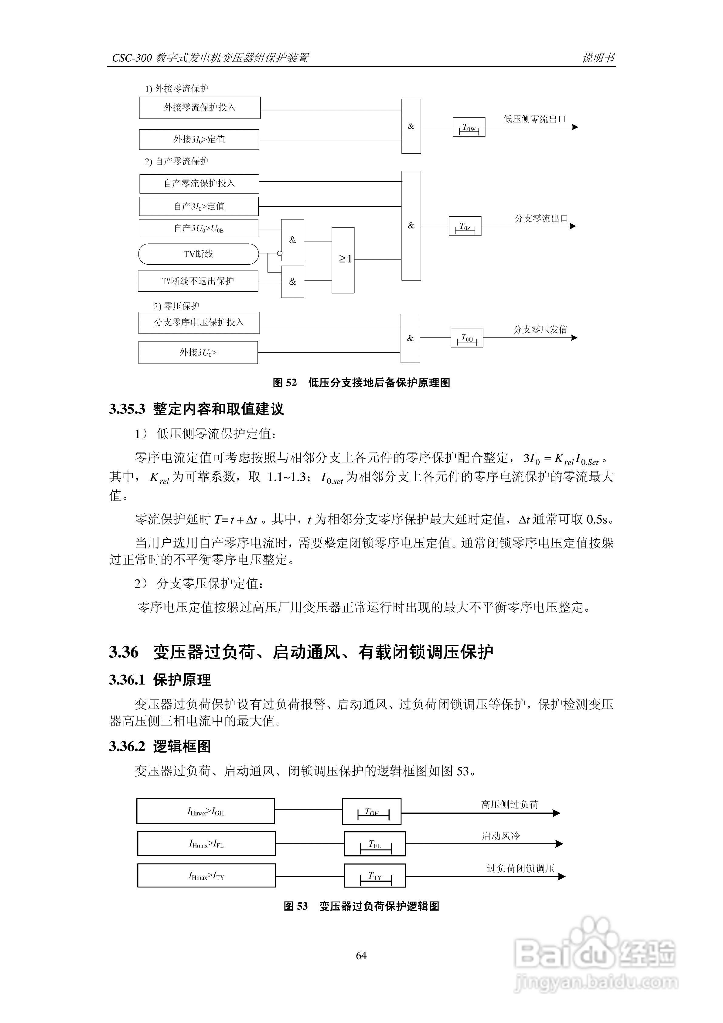 四方CSC-300数字式发电机变压器组保护装置说明书:[7]