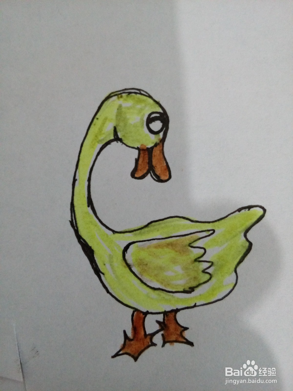怎样简笔画可爱的小黄鸭