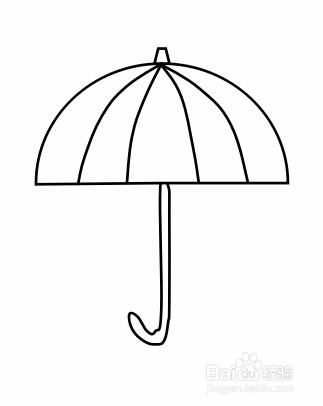 画雨伞的简笔画