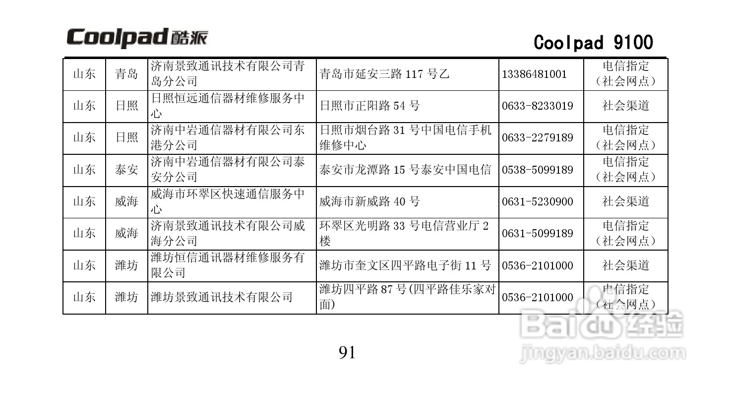 酷派Coolpad 9100手机使用说明书:[11]