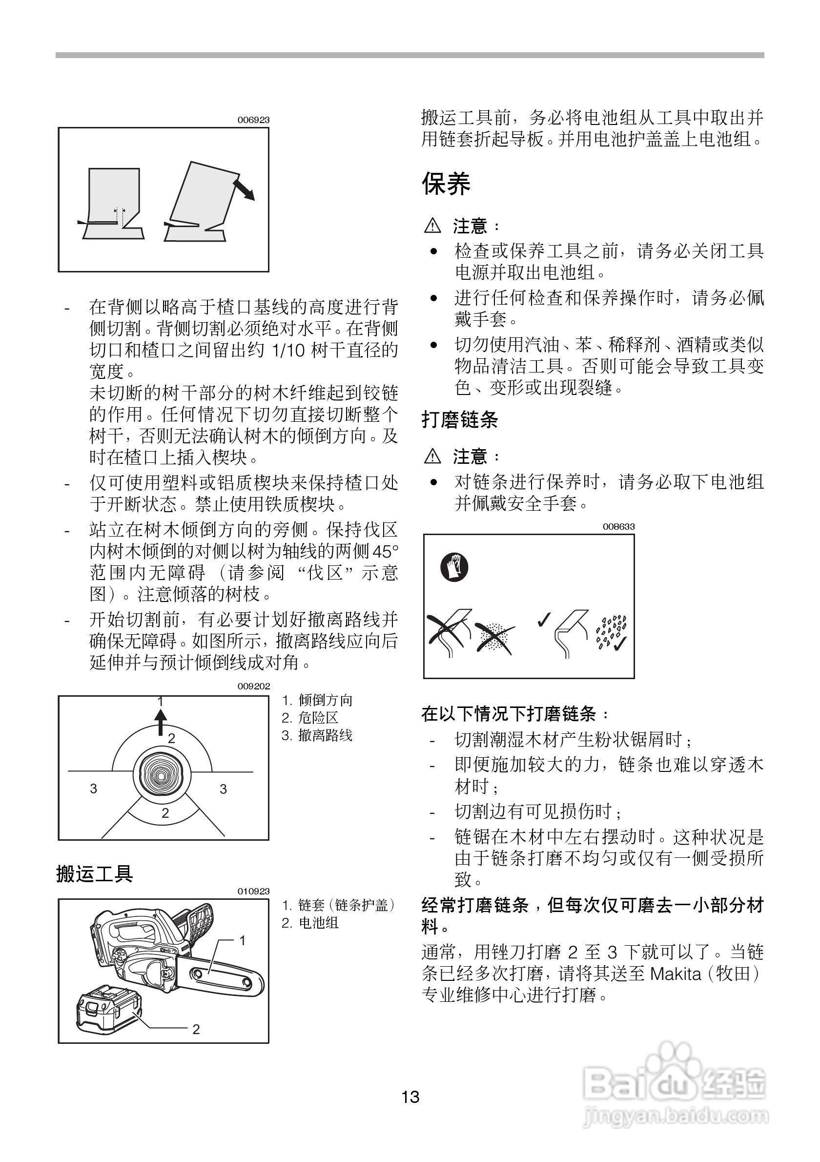 牧田充电式链锯BUC250型使用说明书:[2]