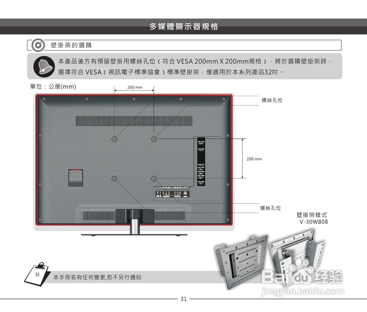 声宝LEM-32Z826型多媒体液晶显示器说明书:[4]