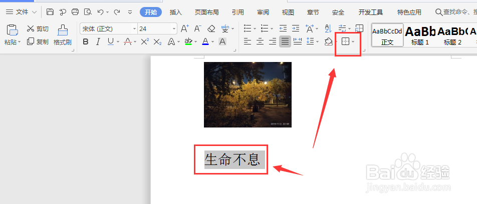 WPS文字文档中如何给文字添加底色