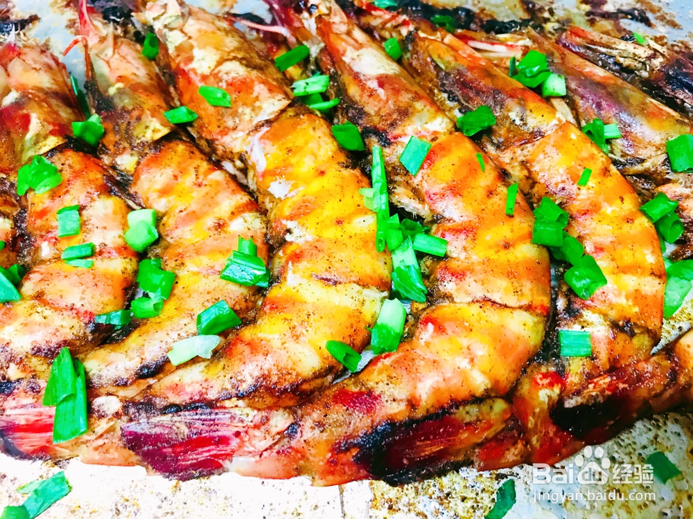香葱孜然烤虾烤箱版海鲜美食教程