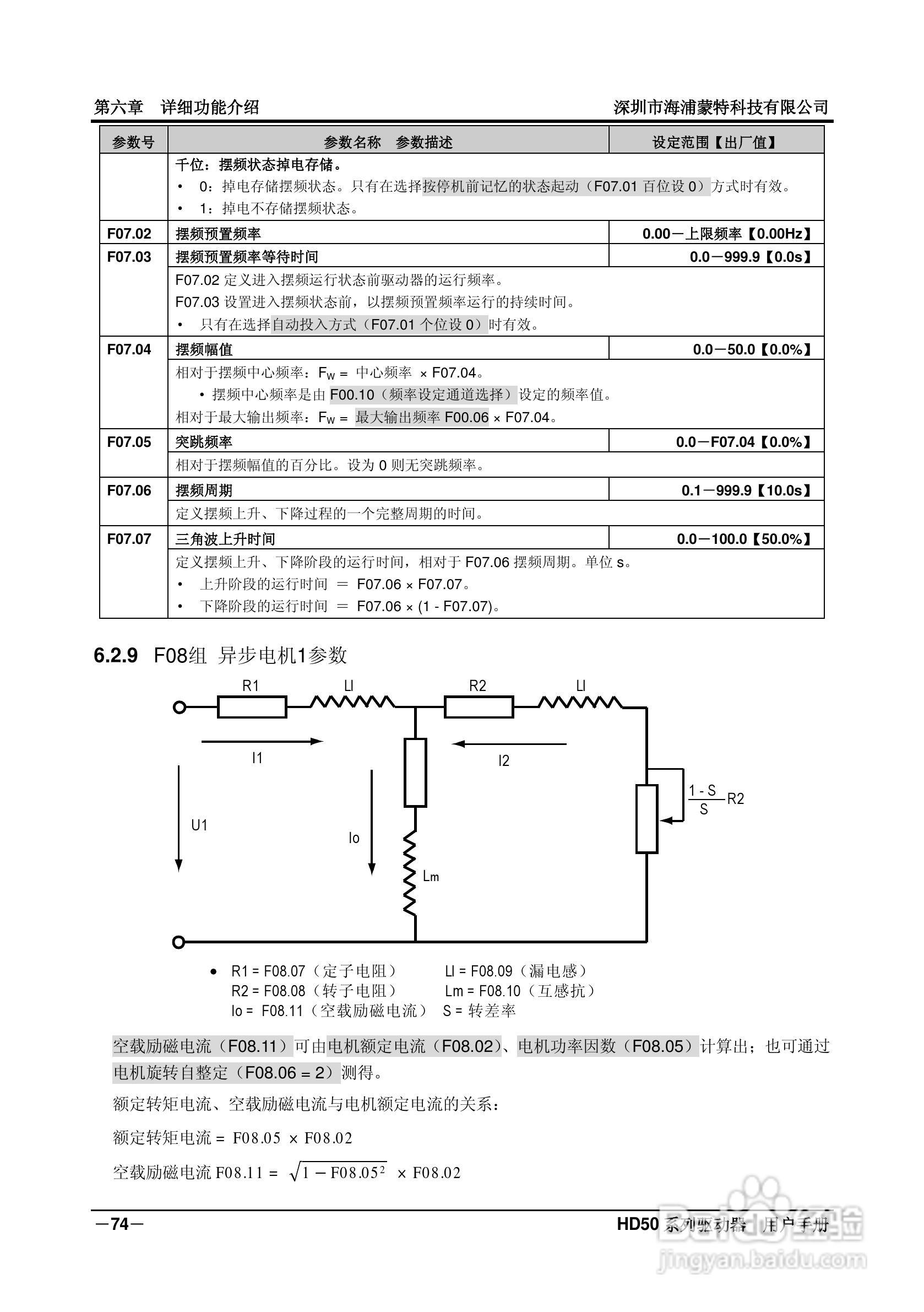 海浦蒙特HD50-6T400G高性能矢量控制驱动器用户手册:[9]