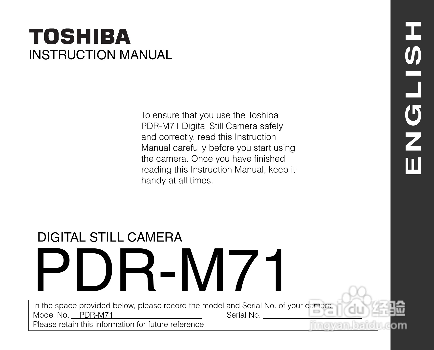 东芝PDR-M71数码相机使用说明书:[1]
